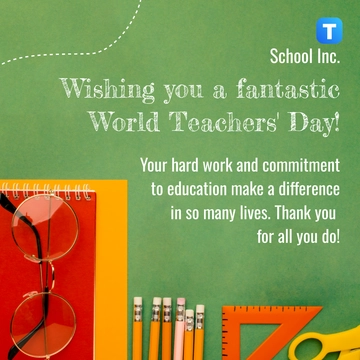 Free Happy World Teachers' Day Template to Edit Online