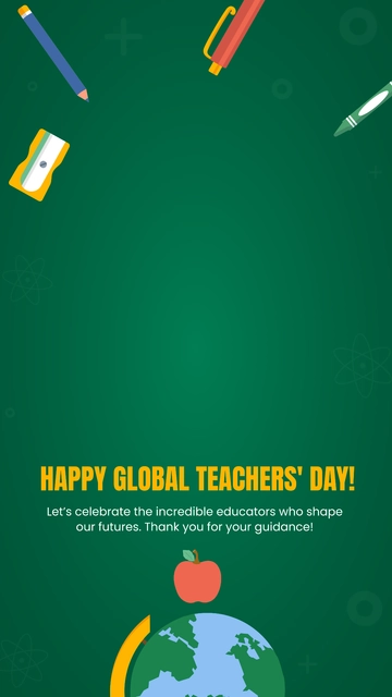 Free Global Teachers' Day Template to Edit Online