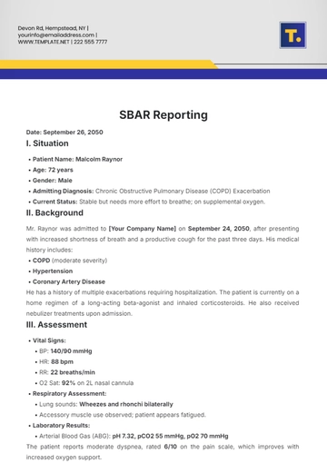 Free SBAR Reporting Template to Edit Online
