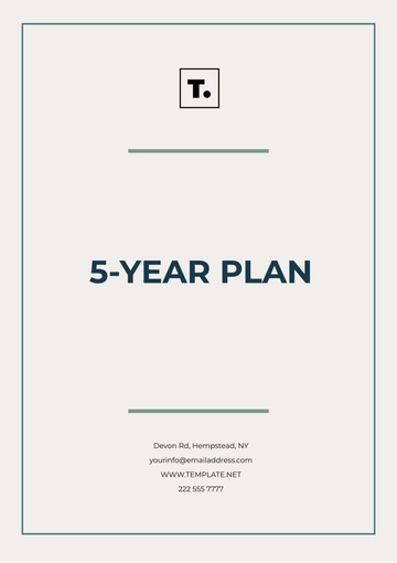 Free 5-Year Plan Template to Edit Online