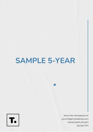 Free Sample 5-Year Plan Template to Edit Online