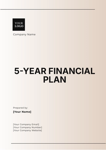Free 5-Year Financial Plan Template to Edit Online