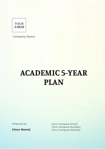 Free Academic 5-Year Plan Template to Edit Online