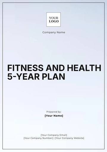 Free Fitness and Health 5-Year Plan Template to Edit Online