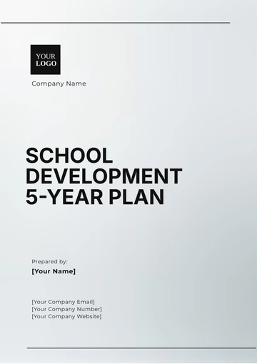 Free School Development 5-Year Plan Template to Edit Online