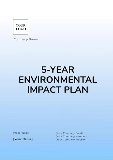 Free 5-Year Environmental Impact Plan Template to Edit Online