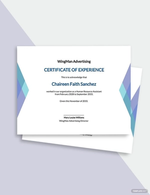 Elegant HR Certificate Template