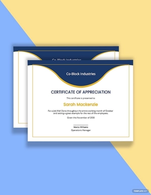 Job Well Done Certificate Template