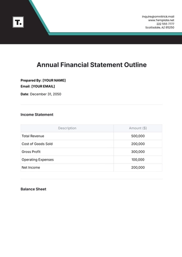 Free Annual Financial Statement Outline Template to Edit Online