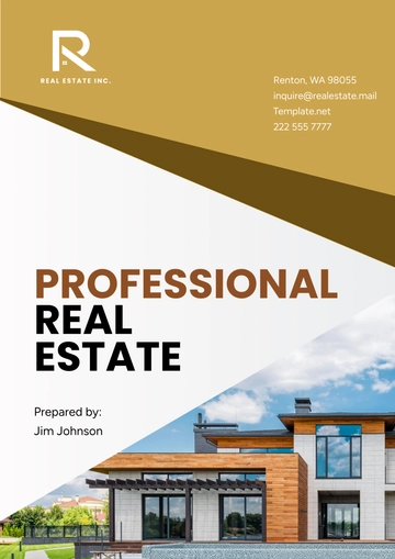 Free Professional Real Estate Cover Page Template