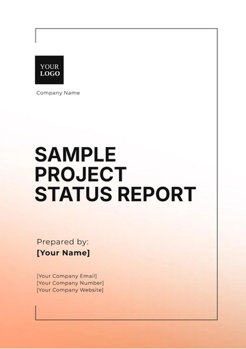 Free Sample Project Status Report Template to Edit Online