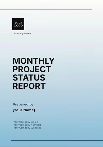 Free Monthly Project Status  Outline Report Template to Edit Online