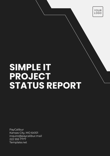 Free Simple IT Project Status Report Template to Edit Online
