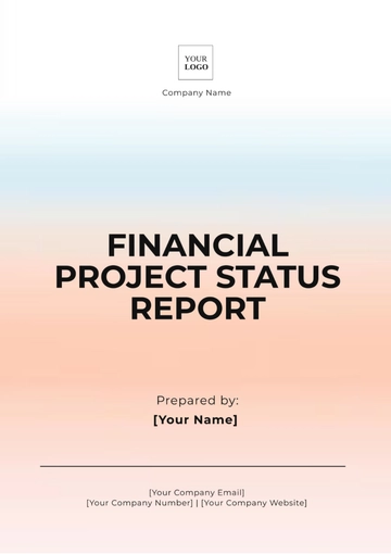 Free Financial Project Status Report Template to Edit Online