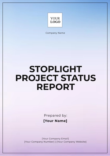 Free Stoplight Project Status Report Template to Edit Online