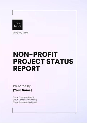 Free Non-Profit Project Status Report Template to Edit Online
