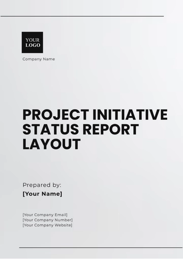 Free Project Initiative Status Report Layout Template to Edit Online
