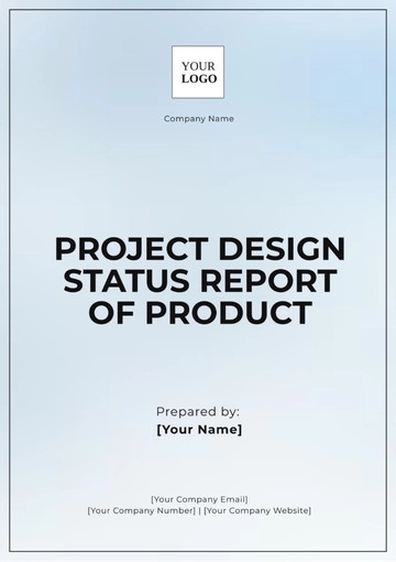Free Project Design Status Report of Product Template to Edit Online