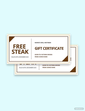HR Gift Certificate Template