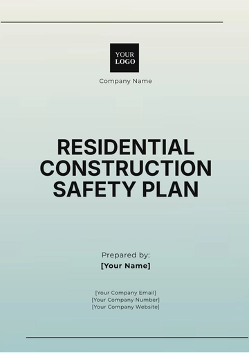 Free Residential Construction Safety Plan Template to Edit Online