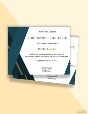 HR Quality Certificate Template HR Quality Certificate Template