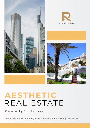 Free Aesthetic Real Estate Cover Page Template