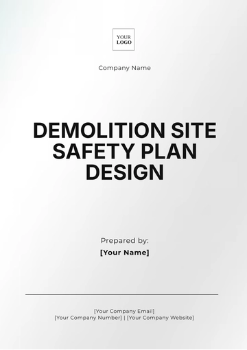 Free Demolition Site Safety Plan Design Template to Edit Online