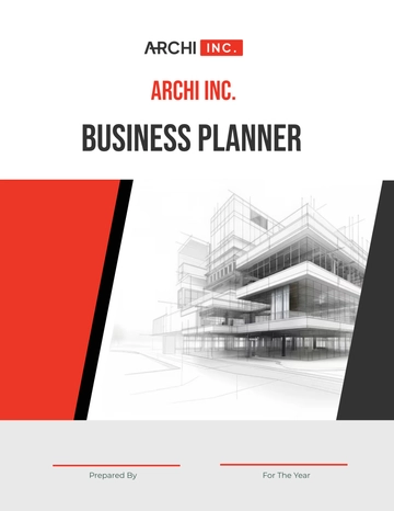 Free Architecture Business Planner Template to Edit Online