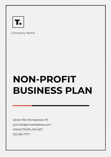 Free Non-Profit New Business Plan Printable Template to Edit Online