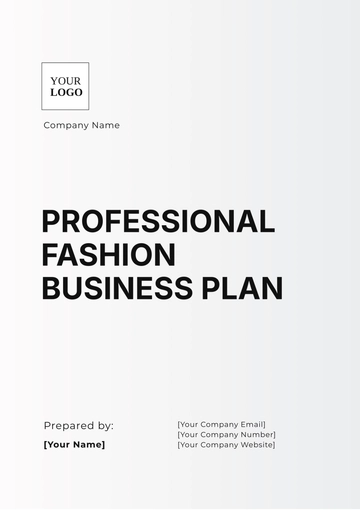 Free Professional Fashion Business Plan Template to Edit Online