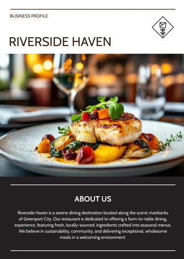 Free Restaurant Business Profile Template to Edit Online