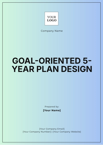 Free Goal-Oriented 5-Year Plan Design Template to Edit Online