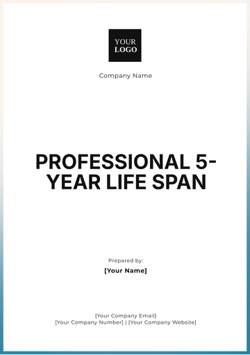 Free Professional 5-Year Life Plan Template to Edit Online