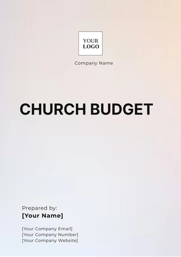 Free Church Budget Template to Edit Online