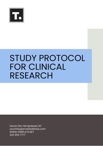 Free Study Protocol for Clinical Research Template to Edit Online