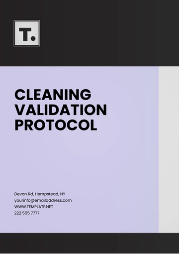Free Cleaning Validation Protocol Template to Edit Online