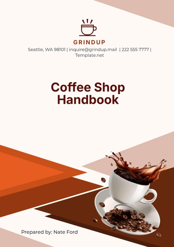 Free Coffee Shop Handbook Template to Edit Online | Template.net