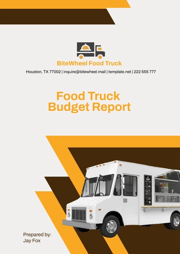 Free Food Truck Budget Report Template to Edit Online Free Food Truck Budget Report Template to Edit Online