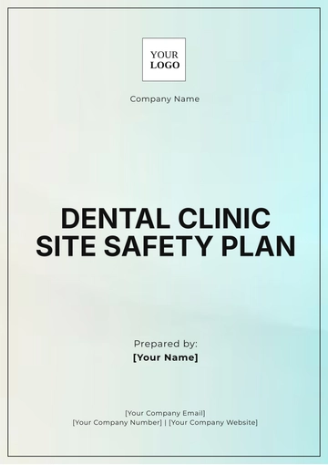Free Dental Clinic Site Safety Plan Template to Edit Online