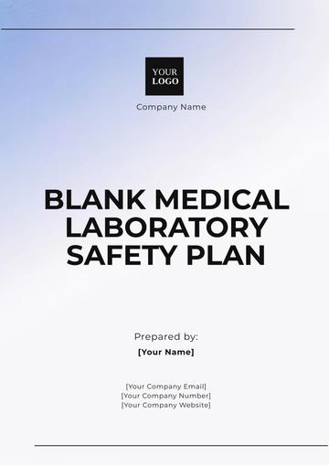 Free Blank Medical Laboratory Safety Plan Template to Edit Online