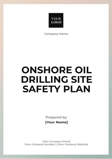 Free Onshore Oil Drilling Site Safety Plan Template to Edit Online