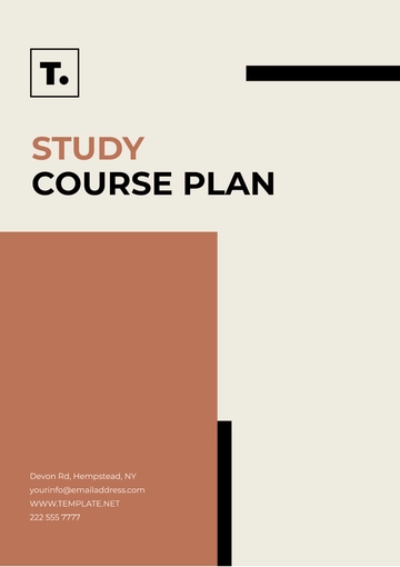 Free Study Course Plan Template to Edit Online