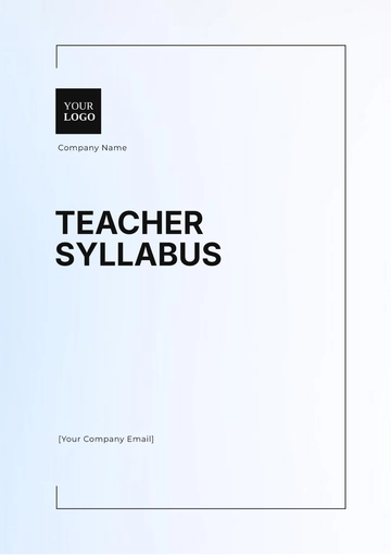 Free Teacher Syllabus Template to Edit Online