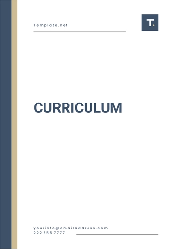 Free Curriculum Layout Template to Edit Online