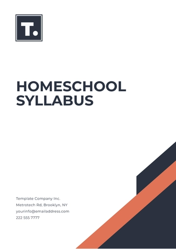 Free Homeschool Syllabus Template to Edit Online