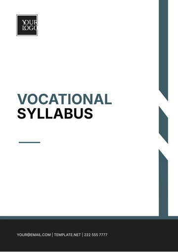 Free Vocational Syllabus Template to Edit Online