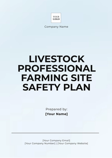 Free Livestock Professional Farming Site Safety Plan Template to Edit Online