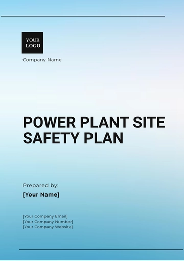 Free Power Plant Site Safety Plan Template to Edit Online