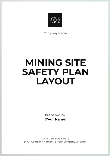 Free Mining Site Safety Plan Layout Template to Edit Online