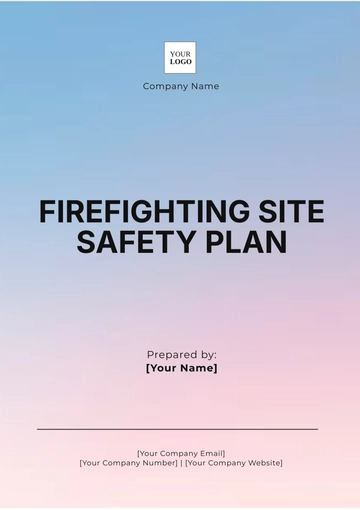 Free Firefighting Site Safety Plan Template to Edit Online